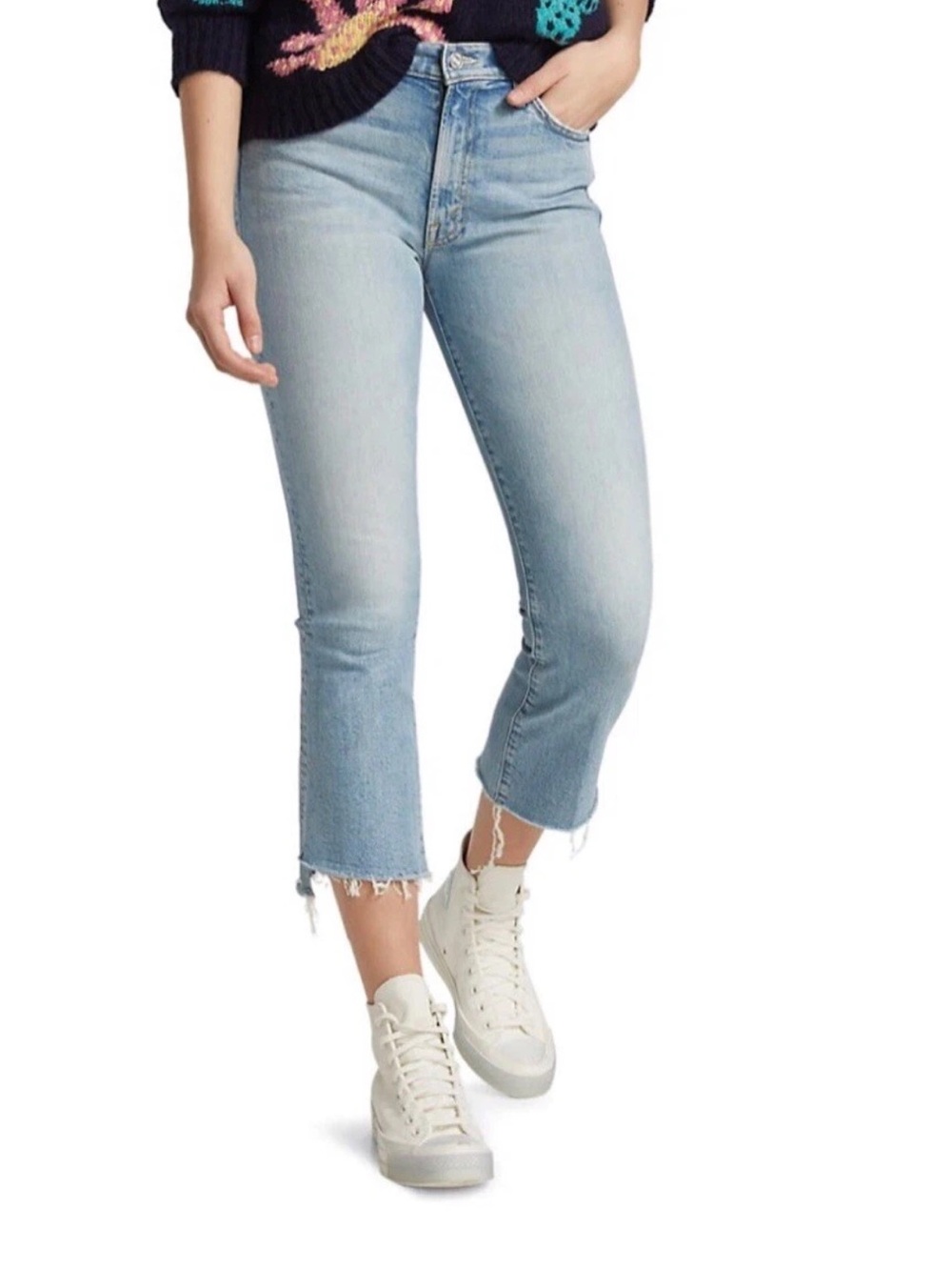 MOTHER Superior Insider Crop Step Fray